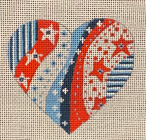 CH-333 Heart With Stars 3 1⁄2 x 3 1⁄2 18 Mesh CH Designs