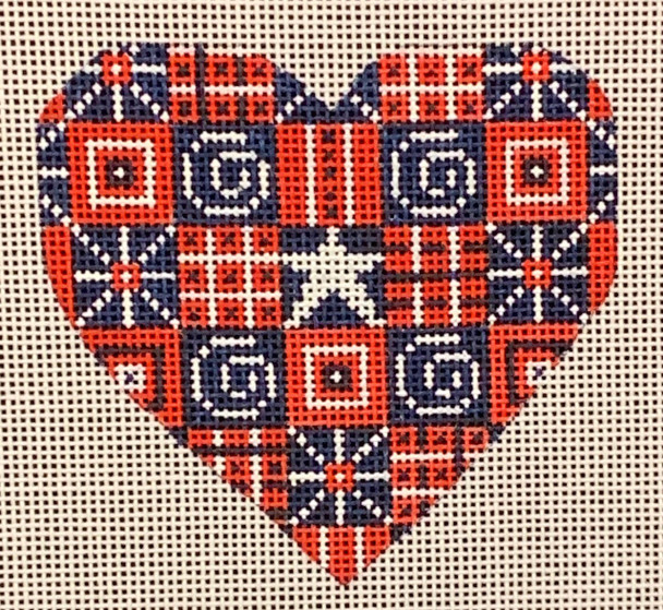 CH-335 Heart With Swirls 3 1⁄2 x 3 1⁄2 18 Mesh CH Designs