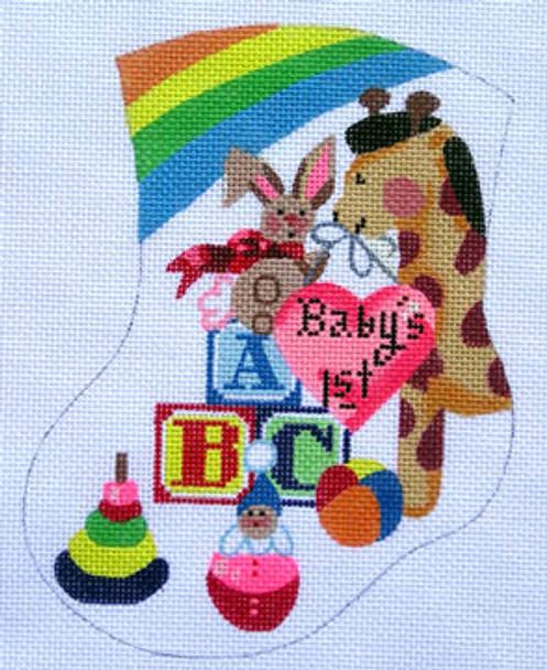 D-15 Baby's First (primary)  5 x 6 18 Mesh With Stitch Guide Designs By Dee