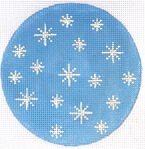HB-503 Snowflakes Coaster/Ornament 4" Round 18 Mesh Hummingbird Designs