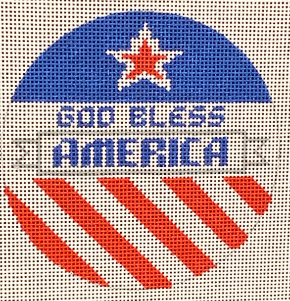 ZIA-140 God Bless America 4" Round 18 Mesh ZIA DESIGNS