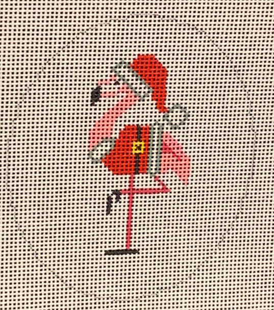ZIA-145 Flamingo Christmas 3 1⁄2 x 4  18 Mesh ZIA DESIGNS