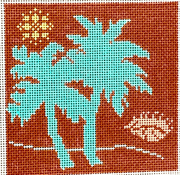 BP-45 Palm Tree Series - Turquoise 4x4 18 Mesh BP Designs