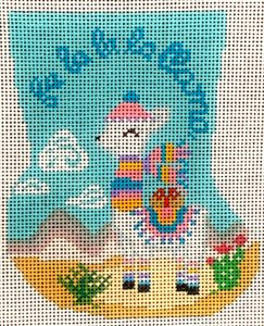 BP-56 Fa La La La Llama 3 3⁄4 x 4 1⁄2 18 Mesh BP Designs