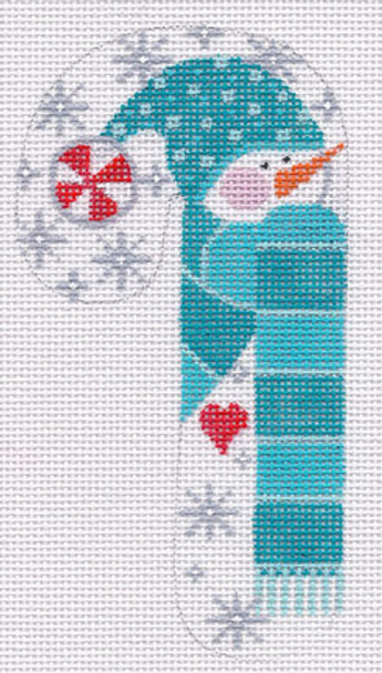 CH-24 Snowman Peppermint Candy Cane  23⁄4x51⁄4 18 Mesh CH Designs