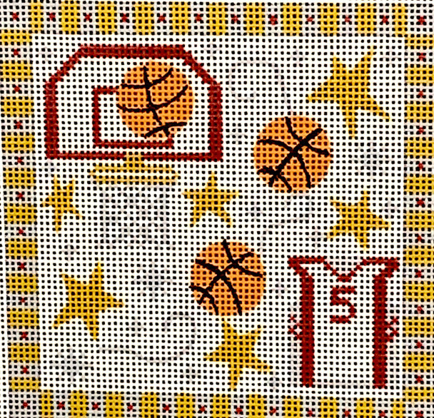 CH-472 Basketball Square 4" x 4"  18 Mesh CH Designs