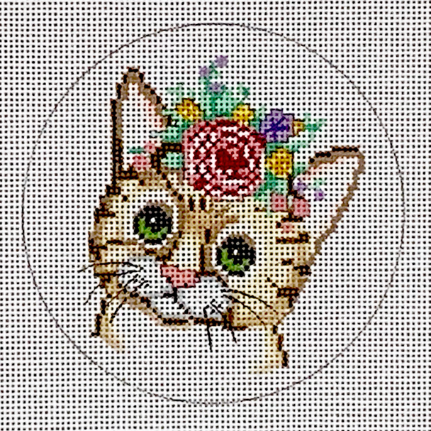 JA-11 Tabby Cat 4" Round 13 Mesh JANET WHITE