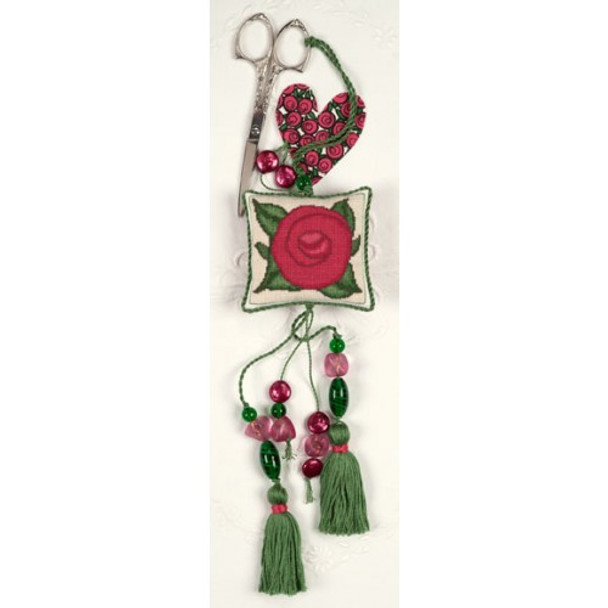 Kit 169 “Cabbage Rose Scissors Fob” The Heart's Content