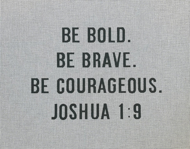 Cheeky Saying AC611 Be bold, be brave... Canvas Cut 17 x 15 13 Mesh Colors of Praise