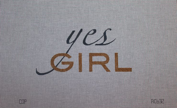 AC632 yes girl canvas cut 17x12 18 Mesh Colors of Praise