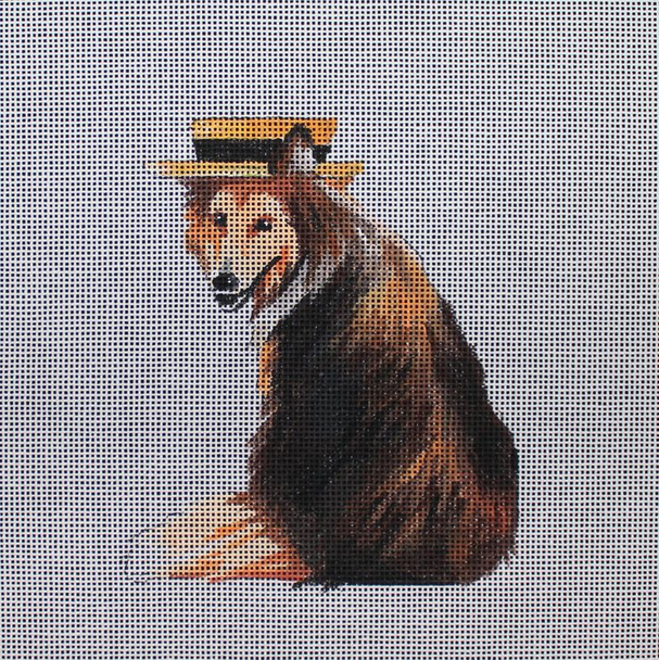 AN398 Collie Straw Hat 7x7 18 Mesh Colors of Praise 