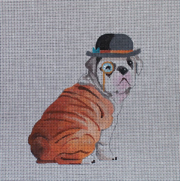 AN399 English Bulldog Gentleman 7x7 18 Mesh Colors of Praise 