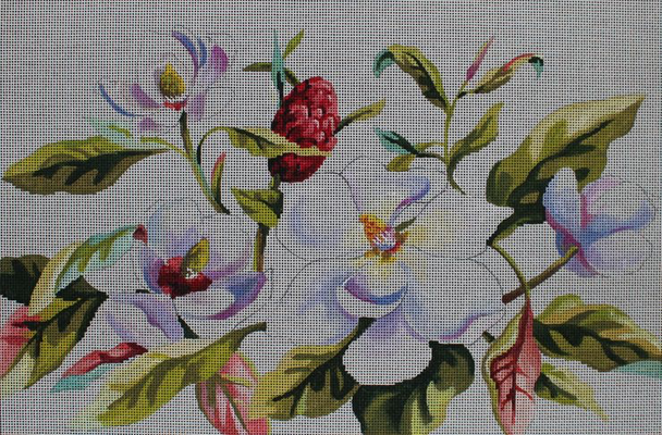 FF322  White magnolias 18x12  13M Colors of Praise 