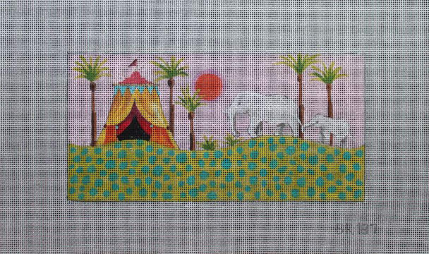 BR137 Tent with 2 elephants 8.5x4  18 Mesh Colors of Praise