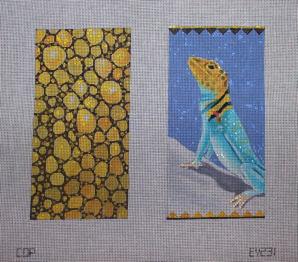 EY231 yellow-headed lizard 3.5x7 double panels 18 Mesh Colors of Praise
