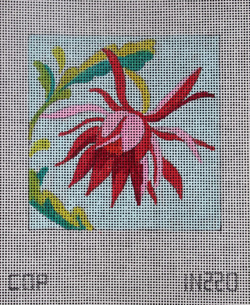 IN220 red stylized flower 4x4 18 Mesh Colors of Praise