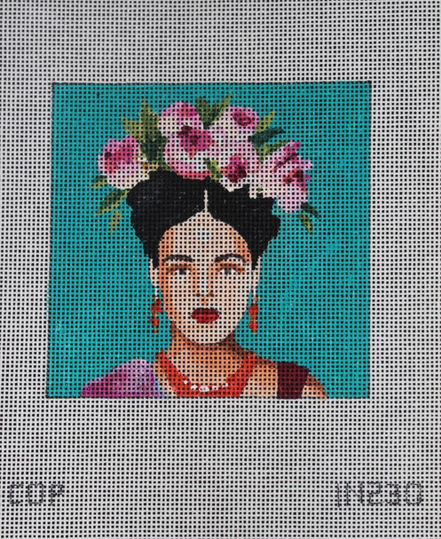 IN230 woman w floral crown 4x4 18 Mesh Colors of Praise