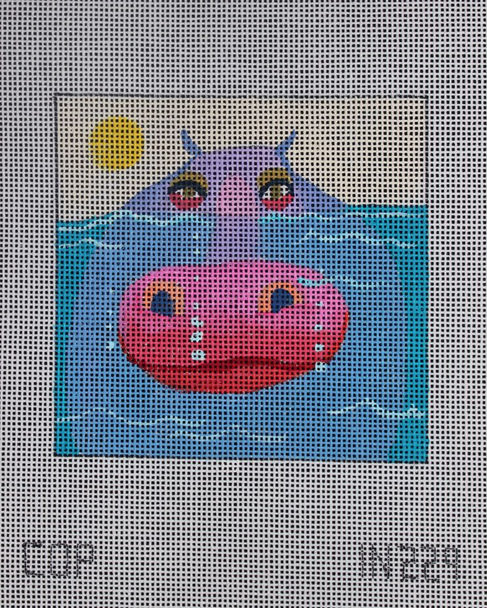 4 x 4 Square Insert IN229 hippo 18 Mesh Colors of Praise