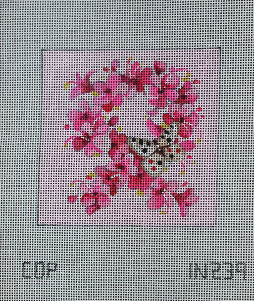 IN239 floral pink ribbon 4x4 18 Mesh Colors of Praise