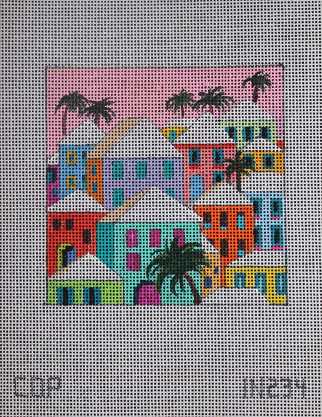 4 x 4 Square Insert IN234 island buildings 18 Mesh Colors of Praise