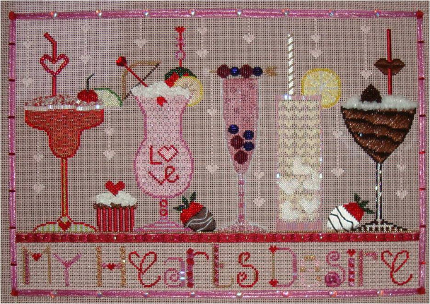 DRINK Hearts Desire 9” x 13” 18 Mesh Sew Much Fun