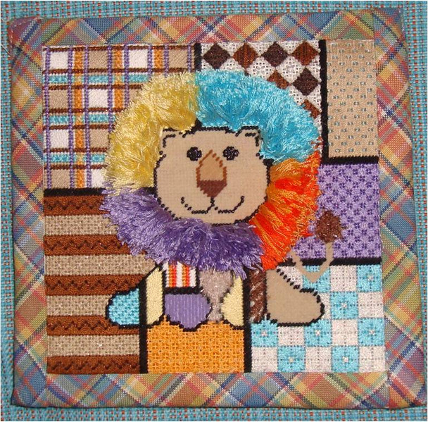 Children Colorful Lion 5.5” x 5.5” 18 Mesh Sew Much Fun