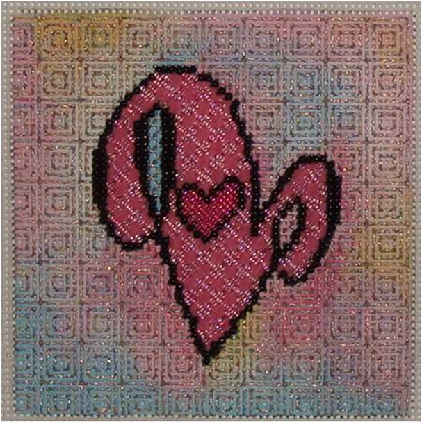 Jewel Box LOVE Heart 3.25” X 3.25”  18 Mesh Sew Much Fun