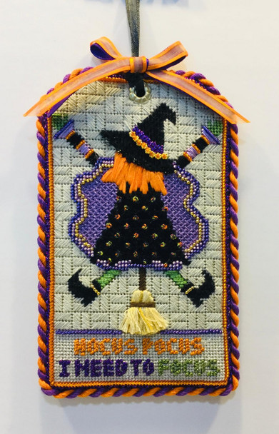 Tag Halloween Hocus Pocus 6” x 3.5”	18 Mesh Sew Much Fun