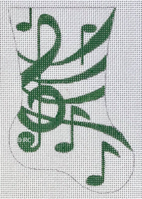 HO1993 GREEN MUSIC MINI SOX 5″ 18 Mesh Raymond Crawford Designs