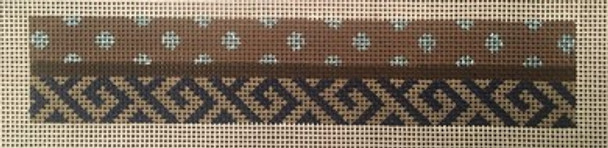 C9 Wide Cuff Bracelet BLUE/BROWN POLKA DOT Canvas Only 2.5″ x 8, 18 Mesh Point2Pointe