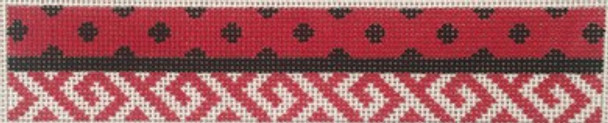 C10 Wide Cuff BLACK/RED POLKA DOT Canvas Only 2.5″ x 8, 18 Mesh Point2Pointe