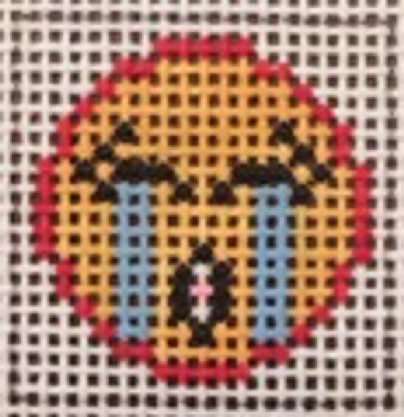 095-Emoji Crying Eyes Out  1 Inch Square, 18 Mesh Point2Pointe