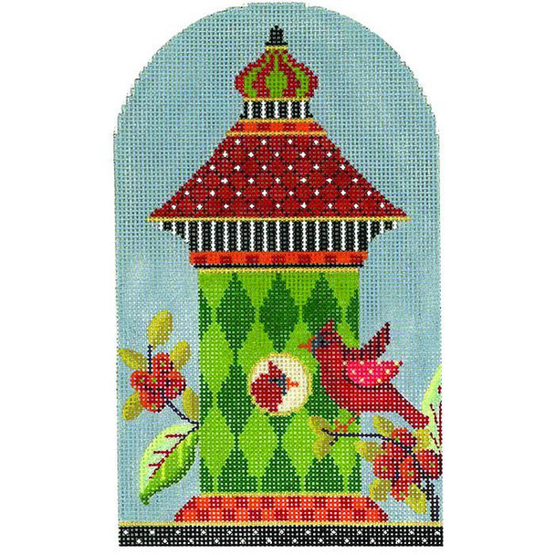 Birdhouse KBH14-18 Bittersweet Harlequin Cardinal 4.25"w x 7.05"h - 18 Mesh KELLY CLARK STUDIO, LLC