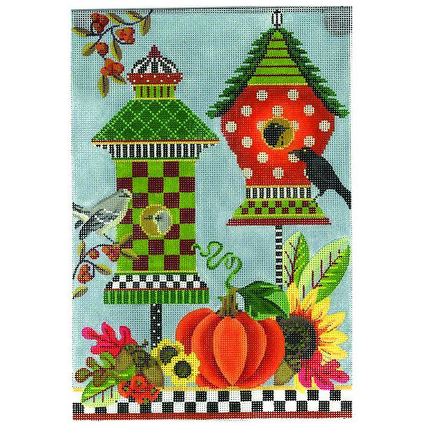 KBH21-18 Autumn Celebration Crow House 4.25"w x 7.125"h - 18 Mesh KELLY CLARK STUDIO, LLC