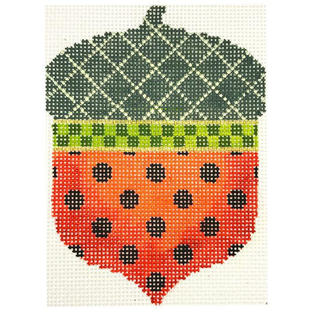 KCN1504 Halloween Polka Dots Acorn 3.25"w x 4.5"h - 18 Mesh KELLY CLARK STUDIO, LLC