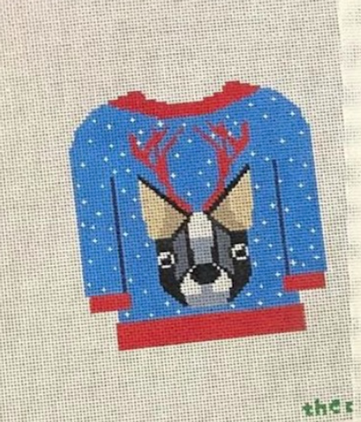 Christmas Ornament:SW6 Terrier Sweater 18 Mesh The Collection Designs!