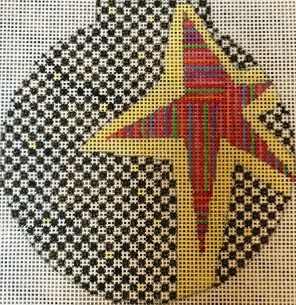 PM311 Ornament Round 4 1/2"18 Mesh Penny MacLeod The Collection Designs