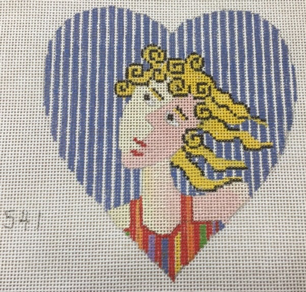 PM541 Lg. Heart (blonde) 5” x 4 ½” 18m Penny MacLeod The Collection Designs