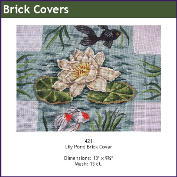 Brick Cover GE 421 Lily Pond 13" x 9¾" Mesh: 13 Gayla Elliott
