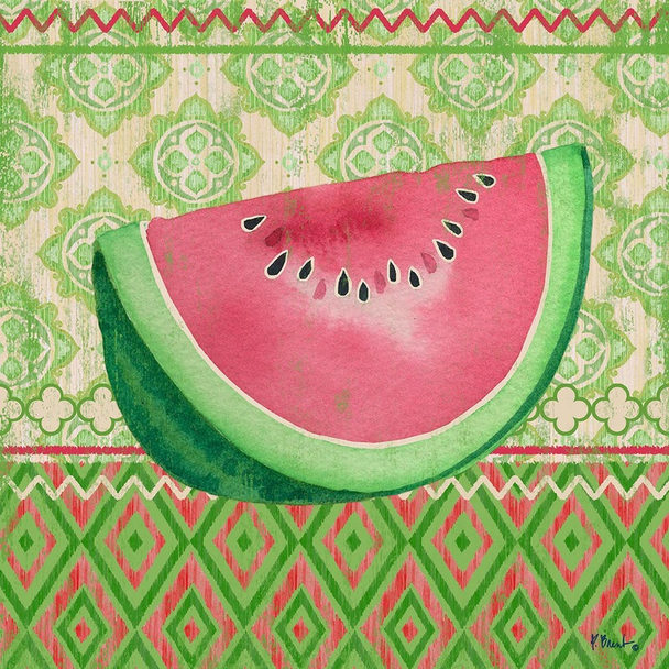 PB15760 - Fruit Ikat II  Watermelon 12x12, 18M  Paul Brent The Collection Designs