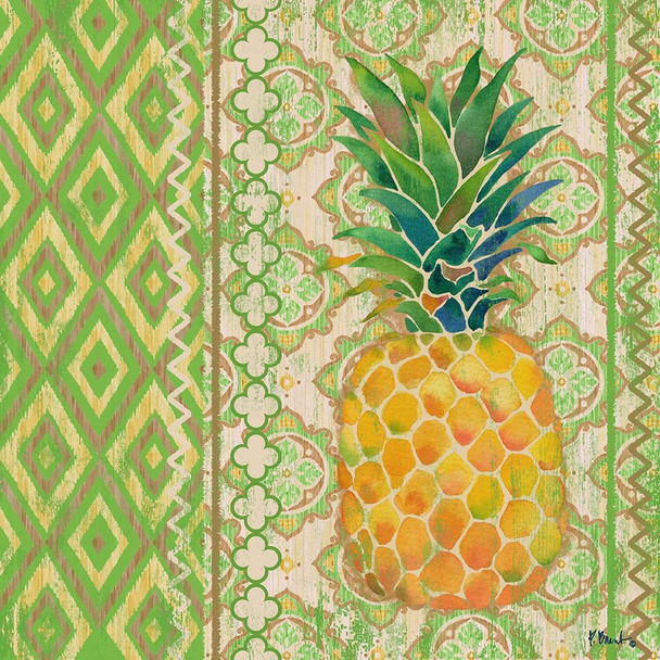 PB15759 - Fruit Ikat Pineapple 12x12, 18M  Paul Brent The Collection Designs