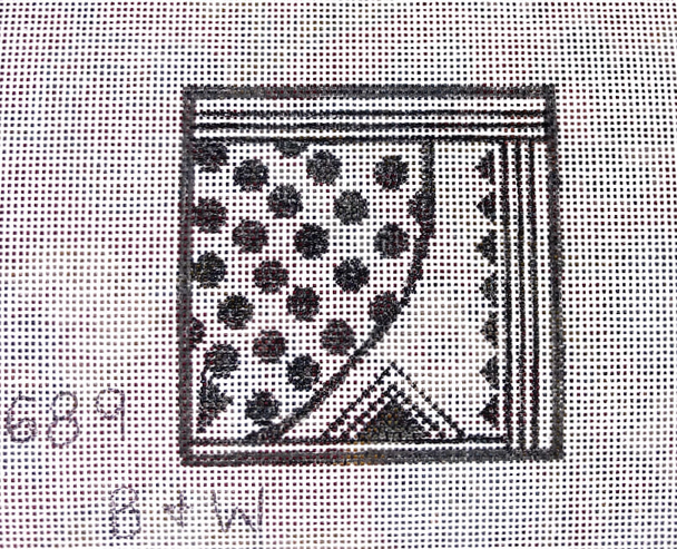 PM689 Coaster Black & White 18 Mesh Penny MacLeod The Collection Designs