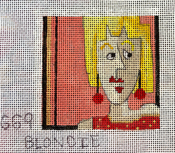 PM669 Coaster Blonde Hair 3x3 18 Mesh Penny MacLeod The Collection Designs