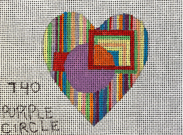 PM740 Purple Heart 3" x 3" 18m Penny MacLeod The Collection Designs