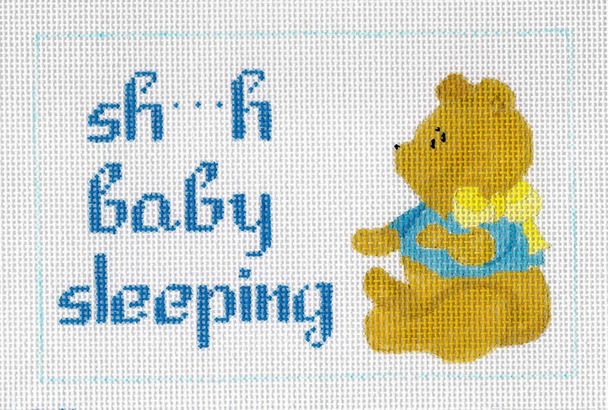 Baby Sleeping:SI246 Pooh Baby Sleeping  5x7.5 13 Mesh The Collection Designs!