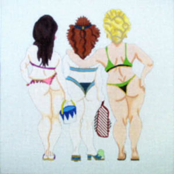 D-80 Girlfriends back side Needlepoint of Back Bay The Collection Designs