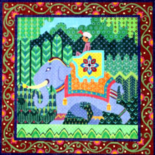 M-21 Elephant Needlepoint of Back Bay The Collection Designs