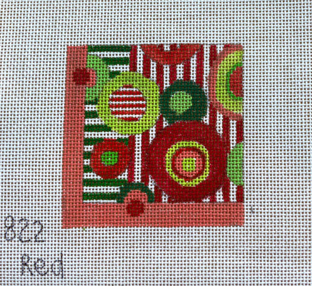 PM822 Red 3 Sq 18 Mesh Penny MacLeod The Collection Designs
