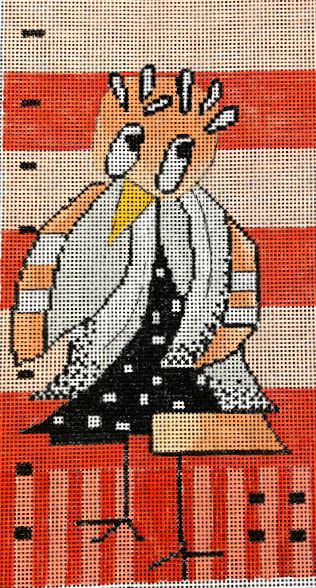 PM746 Whats Up Owl 8 1/4 x 4 1/ 4 18 Mesh Penny MacLeod The Collection Designs