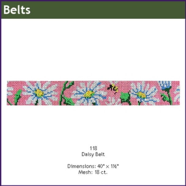 Belt GE118 Daisies 1.25 X 40" Mesh: 18 GAYLA ELLIOTT